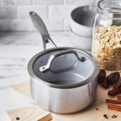 Greenpan Venice Pro Tri-Ply Stainless Steel Ceramic Non Stick 1.5qt Saucepan With Lid Vibrant Silver -Greenpan Shop GUEST 12448606 a3f8 48a0 b470 055d59379234