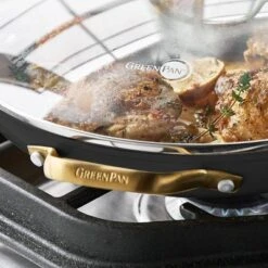 GreenPan Reserve 12" Frypan With Helper Handle & Lid Black -Greenpan Shop GUEST 4af74567 690c 4d57 be4f 0733328be63e