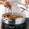 Greenpan Venice Pro Tri-Ply Stainless Steel Ceramic Non Stick 5qt Sauté Pan With Helper Handle & Lid Vibrant Silver -Greenpan Shop GUEST 8fa56911 a8d6 49e4 91d1 424d40f1251f