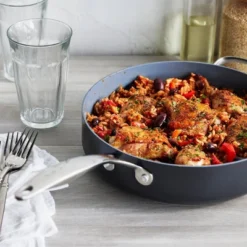 GreenPan Valencia Pro 4.5qt Saute Pan With Helper Handle & Lid Black -Greenpan Shop GUEST ada87d25 aa4f 4f35 b9f6 219a8019b400