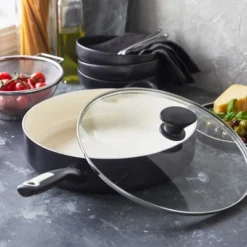 GreenPan Rio 5qt Ceramic Non-Stick Covered Saute Pan With Helper Handle Black -Greenpan Shop GUEST cf5acedc e9d4 4f74 b00e 25260df37d43