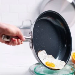 GreenPan Greenwich 12" Stainless Steel Frypan With Lid -Greenpan Shop GUEST f6801e0b 943e 4604 b53b aa64f8ae54f0