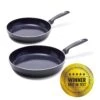 GreenPan Torino Healthy Ceramic Non-Stick 2-Piece Frying Pan Set -Greenpan Shop QEFVD SQ1 0000000088 NO COLOR SLf
