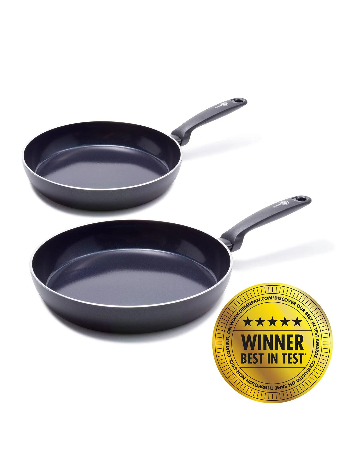 GreenPan Torino Healthy Ceramic Non-Stick 2-Piece Frying Pan Set 3 GreenPan Torino Healthy Ceramic Non-Stick 2-Piece Frying Pan Set