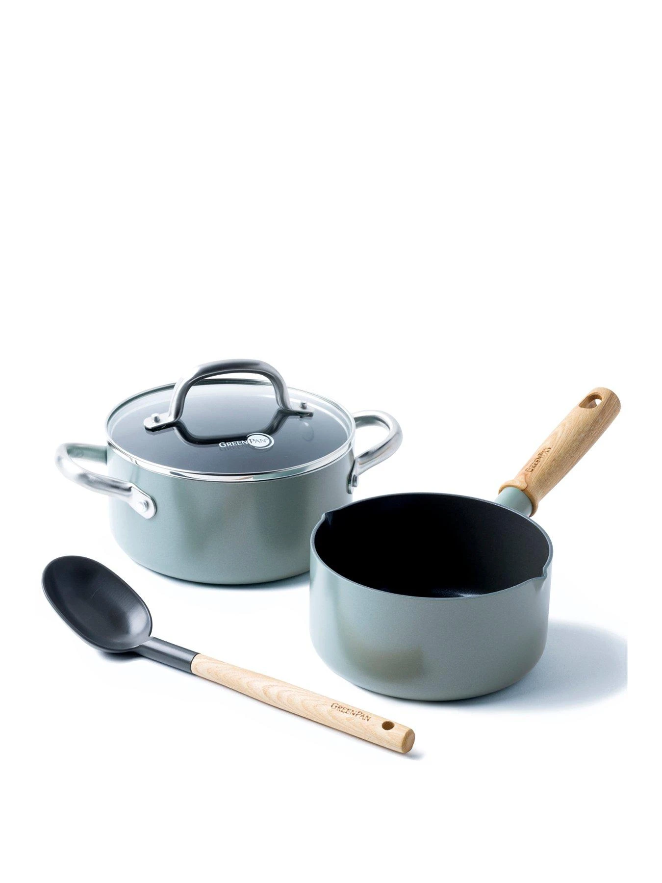 GreenPan Mayflower Healthy Ceramic Non-Stick 3-Piece Pan Set 3 GreenPan Mayflower Healthy Ceramic Non-Stick 3-Piece Pan Set
