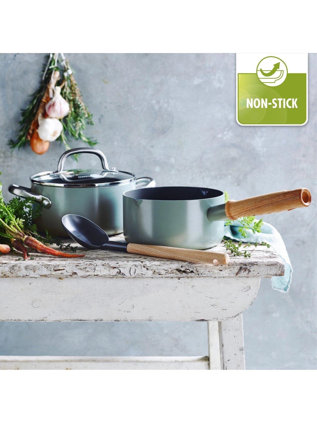 GreenPan Mayflower Healthy Ceramic Non-Stick 3-Piece Pan Set 4 GreenPan Mayflower Healthy Ceramic Non-Stick 3-Piece Pan Set - Image 2