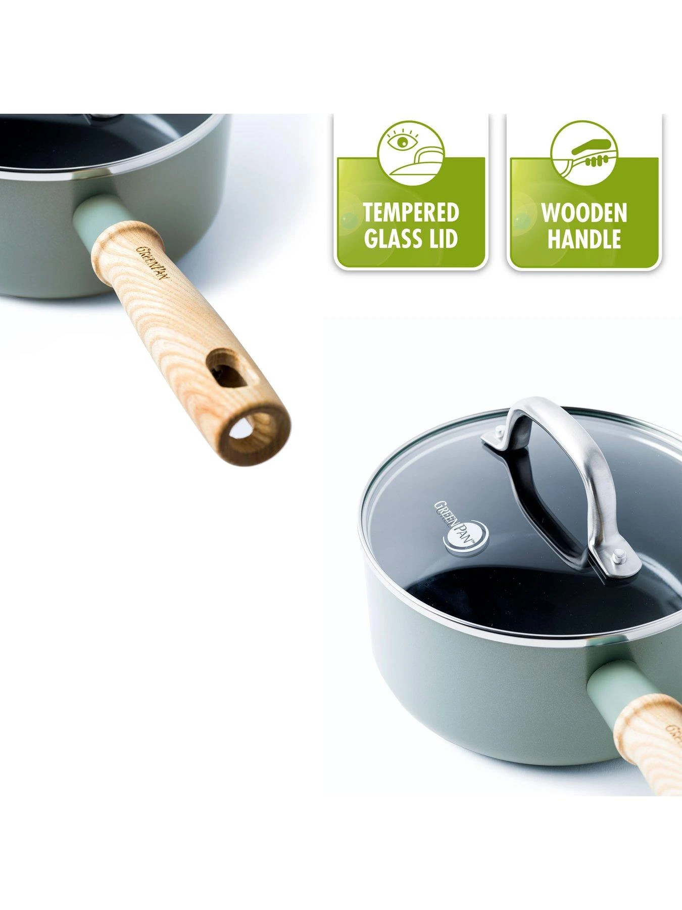 GreenPan Mayflower Healthy Ceramic Non-Stick 3-Piece Pan Set 6 GreenPan Mayflower Healthy Ceramic Non-Stick 3-Piece Pan Set - Image 4