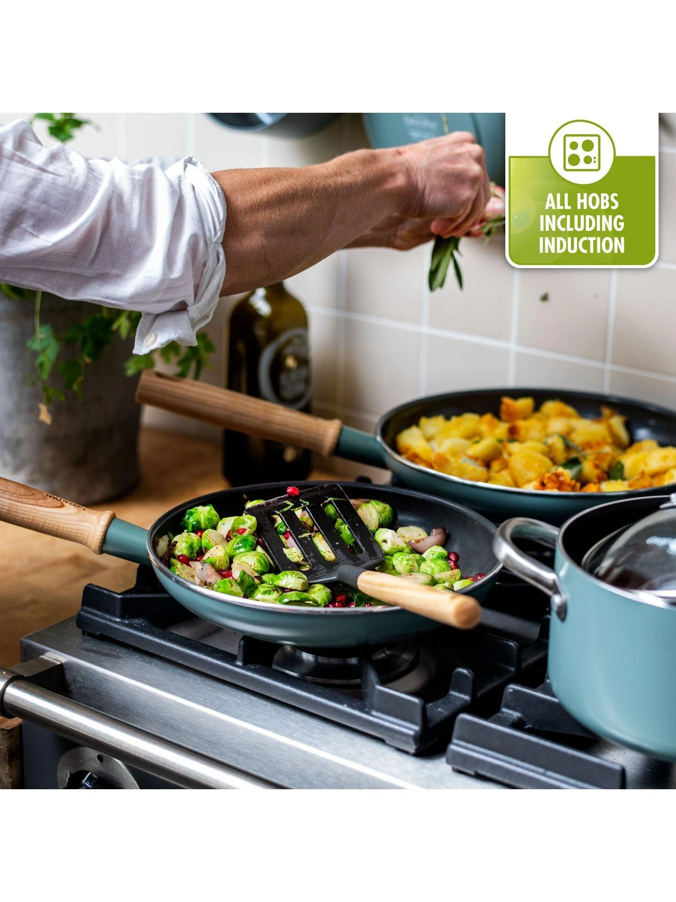 GreenPan Mayflower Healthy Ceramic Non-Stick 3-Piece Pan Set 7 GreenPan Mayflower Healthy Ceramic Non-Stick 3-Piece Pan Set - Image 5
